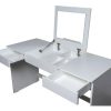 Escritorio Con Espejo Maquillador Camarin Con 2 Cajones