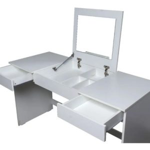 Escritorio Con Espejo Maquillador Camarin Con 2 Cajones