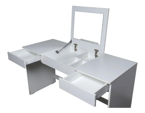 Escritorio Con Espejo Maquillador Camarin Con 2 Cajones
