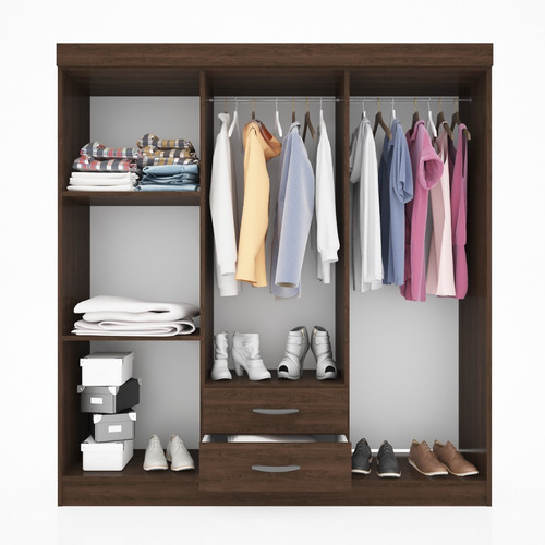 Ropero Placard Organizador. 6 Puertas- 2 Cajones. Dl 126