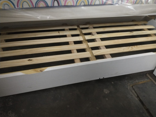 Carro Cama Pino Lustrado Para Colchon De 80 X 190