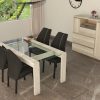 Mesa Cocina 180 X 90. Awen- Patas Melamina Tapa De Vidrio