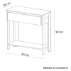 Mesa Recibidor Apoyo Dresuar-1 Cajon- Calabria 90 X 90 X 40