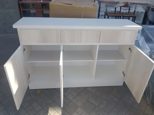 Bahiut Rack Vajillero 3 Caj. 4 Puertas- Mdf- 140 X 90 X 39