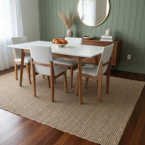 Mesa Rect. 1.30 X 0.80 + 6 Sillas Giner Paraiso- Melamina