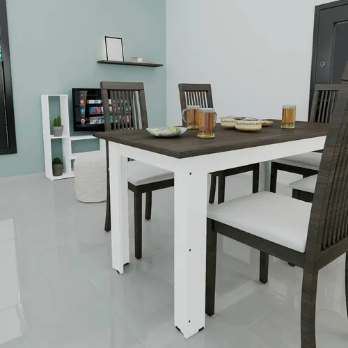 Mesa De Cocina Comedor 1.20 X 0.70 Lmr 120. Tapa Y Patas Mel