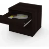Cajonera 3 Cajones Organizador Dormitorio Living Oficina Con Tiradores Aluminio Correderas Metálicas Melamina Wengue 50 Cm Guardado Ca3cl Dielfe
