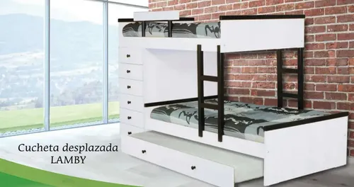 Cucheta Desplazada Lamby Con Cajonera, Modulo, Carro Cama