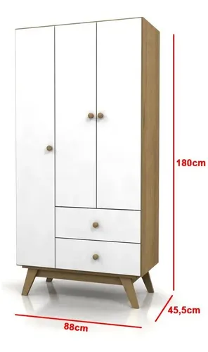 D_781939-MLA71541040046_092023-O.webp Ropero 3 Puertas, 2 Cajones- Patas Macizas 180 X 88. 742023