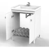 Vanitory Para Baño Vdf060 Oslo Con Bacha 2 Puertas Blanco Dielfe