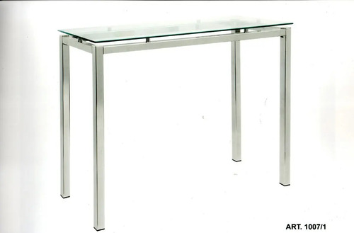 D_782296-MLA31605619174_072019-O.jpg Mesa Barra Desayunador. Tapa D Vidrio Base Cromada 120 X 45