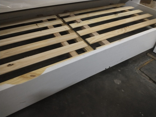 Carro Cama Pino Lustrado Para Colchon De 80 X 190