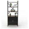 D_783954-MLA104770174593_012026-O.jpg Biblioteca Estanteria Melamina Diseño Industrial Moderno Linea Soho Organizador Oficina Living Exhibidor Con Puertas Canyon Negro 172 Cm Ess070 Dielfe