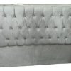 Respaldo P- Sommier Tapizado Capitone 160 X 120- Color Gris