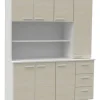 D_784291-MLA99299117505_112025-O.webp Aparador De Cocina 1,20mt Melamina 7ptas 3 Cajones Estantes Color Blanco Frente Venezia