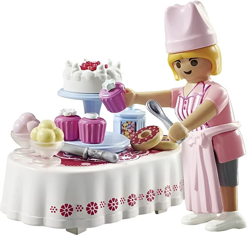 Bloques Para Armar Playmobil Mesa De Dulces 24 Piezas