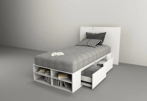 D_784793-MLA45130896299_032021-O.jpg Base Box Para Sommier 1 Plaza- 4 Cajones- Estantes- Cod 6440