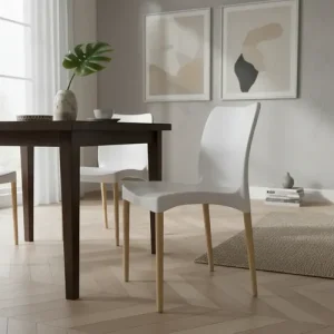 D_785544-MLA93261123405_092025-O.webp Silla Cocina Comedor. Casco Pvc- Patas De Madera- Mara