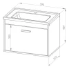 Vanitory Colgante Para Baño Zen Con Mesada- 58 Cm- Dze 02-