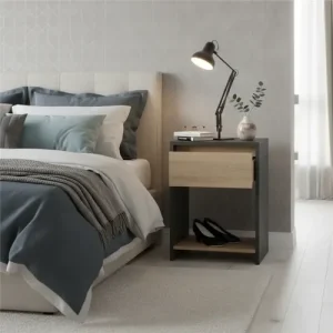 D_787061-MLA93327269629_092025-O.webp Mesa De Luz Linea Niza 1 Cajon Estante Mln 060- 60 X 45 X 35