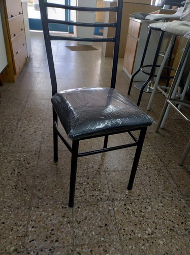 Silla Cocina Comedor Caño 1 Economica- Asiento Tapizado
