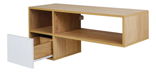 Mesa Flotante Comodin Tv Led Mueble Aéreo 1 Cajon Y Estantes