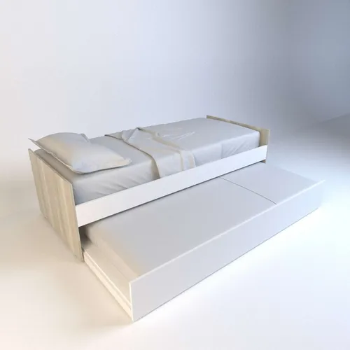 Cama 1 Plaza 0.80 Mts. Con Marinera. Melamina. Dolfin