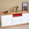 D_790143-MLA75702570982_042024-O.jpg Rack P- Led Visby Mdf Laqueado Blanco- Paraiso 140 X 60 X 40