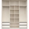 Ropero Placard 3 Puertas, 4 Cajones Nature 182 X 219 X 60