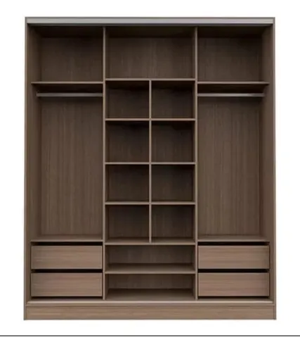 Ropero Placard 3 Puertas, 4 Cajones Nature 182 X 219 X 60
