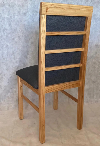 Juego De 6 Sillas Karime. Madera Paraiso Tapizado En Tela