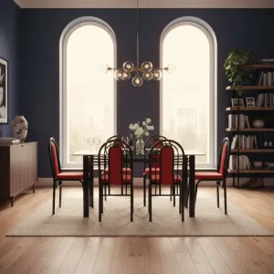 D_792451-MLA92859552406_092025-O.webp Combo Cocina Comedor Mesa Vidrio 160-80 + 6 Sillas Florida