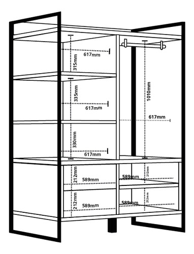 D_792579-MLA79417423593_092024-O.jpg Ropero Armario Organizador Funcional Cajones, Puertas- Dst25