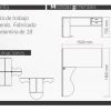 Mesa Escritorio En L, Puesto De Trabajo Izquierdo Cod. 914