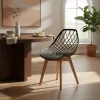 D_793120-MLA105971519342_022026-O.webp 4 Sillas Eames New Tulip Modelo Moderno Base Madera Negra