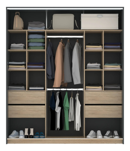 Ropero Placard Vestidor Niza 190 X 218 X 60- Pcn 190
