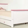 Cama 1 Plaza Ludmila- Mdf Laqueado- Con Cajonera Bajo Cama