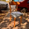 Juego De 6 Sillas Engel. Madera Paraiso Tapizado En Cuerina