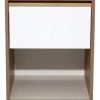 D_796690-MLU75988038775_042024-O.jpg Mesa De Luz Gacela Melamina Roble Miel Blanco 1 Cajón 40x55 Cm