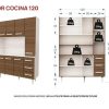 D_798041-MLA98820264566_112025-O.jpg Aparador De Cocina 1,20mt Melamina 7ptas 3 Cajones Estantes Color Blanco Frente Venezia