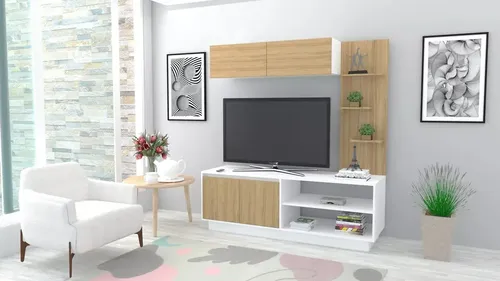 Modular Centro De Entretenimiento Calabria 162 X 177 X 51