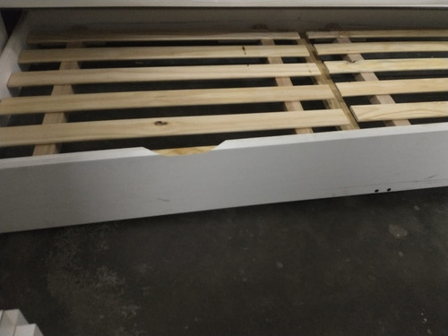 Carro Cama Pino Lustrado Para Colchon De 80 X 190