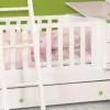 Cama Cuna Funcional Lucia Con Carro-. Mdf Laqueado