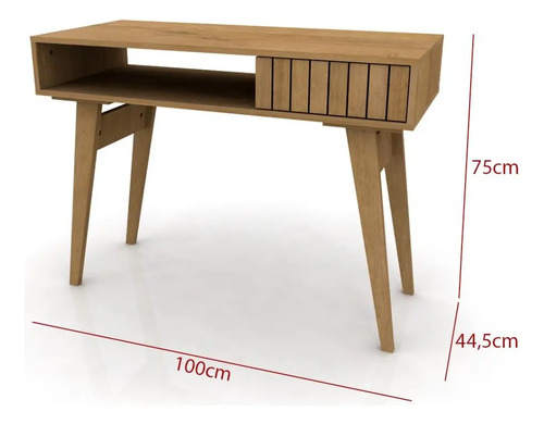 Escritorio Con Cajon Y Estante Escandinavo- 100 X 44- 334250