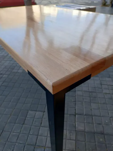 Mesa Cocina Comedor 1.40 X 80. Tapa Paraiso Base De Caño 4 P