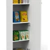 D_802532-MLA100074767313_122025-O.webp Despensero Cocina Alacena Organizador De Guardado 1 Puerta 4 Estantes Blanco Melamina Resistente Compacto Multiuso Despensa Hogar Comedor Moderna Fácil Limpieza D050 Dielfe