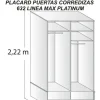 Ropero Placard 2 Puertas Corredizas 120 X 220 Cm Cod 632