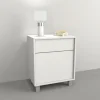 Mesa De Luz 1 Puerta, 1 Cajon. Sistema Push. Cod. 6426