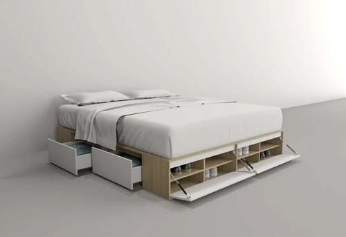 D_804799-MLA51277573471_082022-O.jpg Base Box P- Sommier 180 X 200- 4 Cajones- Estantes- Cod 6444