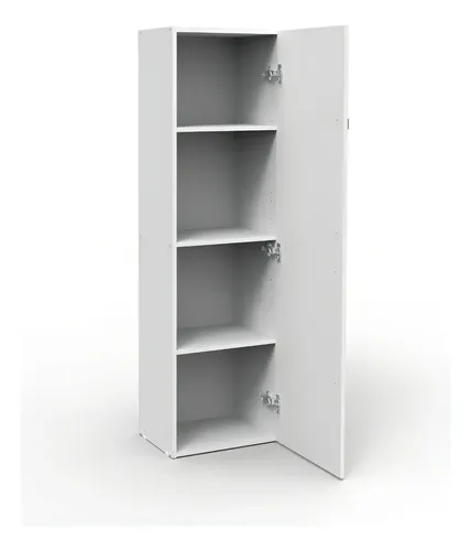 D_805347-MLA80775422743_112024-O.webp Despensero Cocina Alacena Organizador De Guardado 1 Puerta 4 Estantes Blanco Melamina Resistente Compacto Multiuso Despensa Hogar Comedor Moderna Fácil Limpieza D050 Dielfe